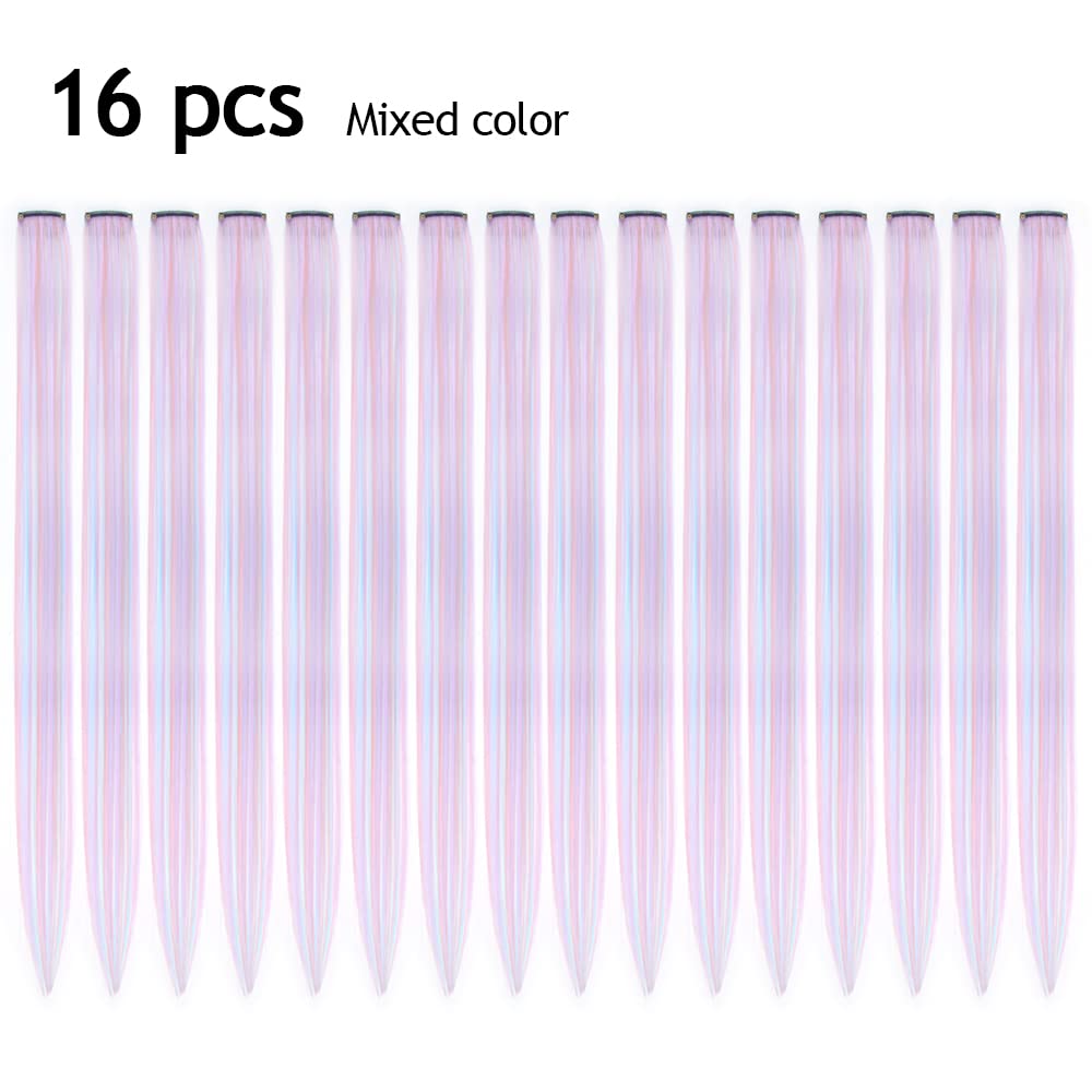 KGBFASS Colored Clip-in Hair Extensions close-up of snap clip