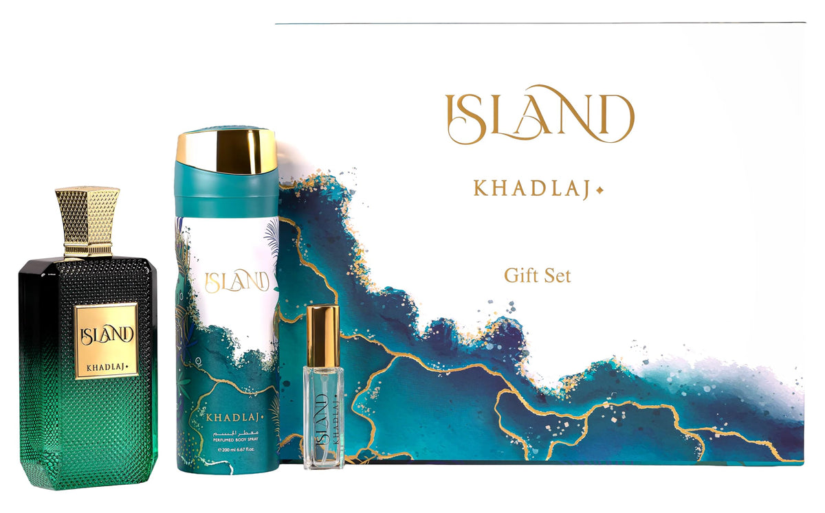Khadlaj Island 200ml Deodorant Spray side view