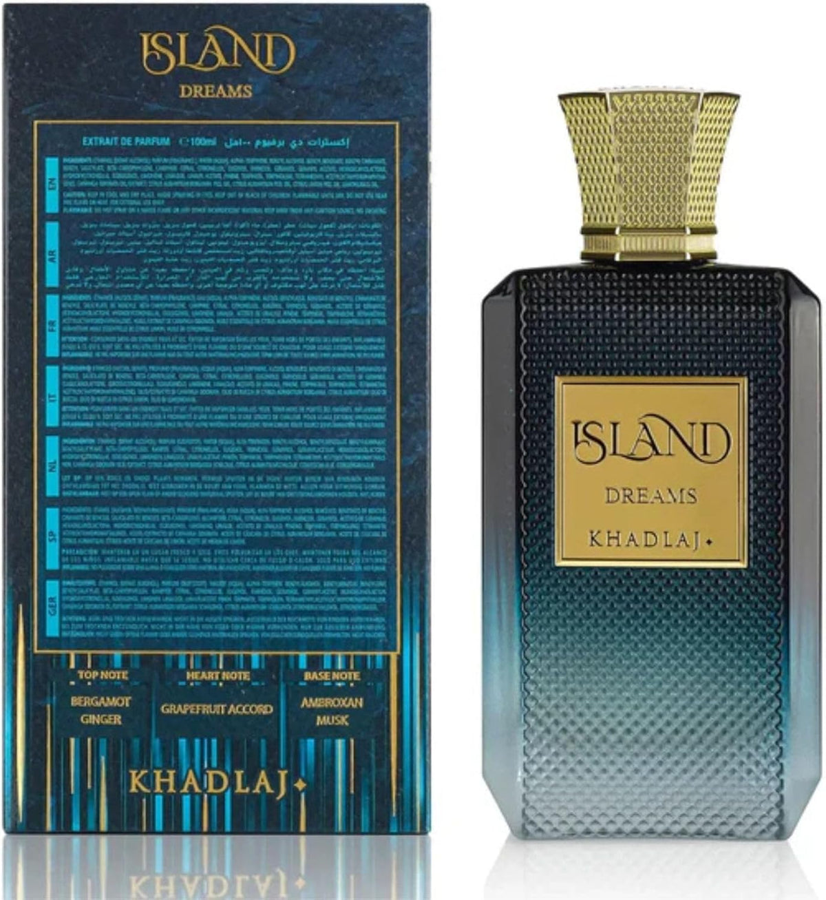 KHADLAJ Island Dreams packaging display
