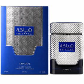 KHADLAJ Shiyaaka Blue Eau De Parfum 3.4 oz bottle side view