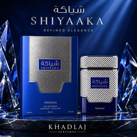 KHADLAJ Shiyaaka Blue Eau De Parfum bottle with herbs