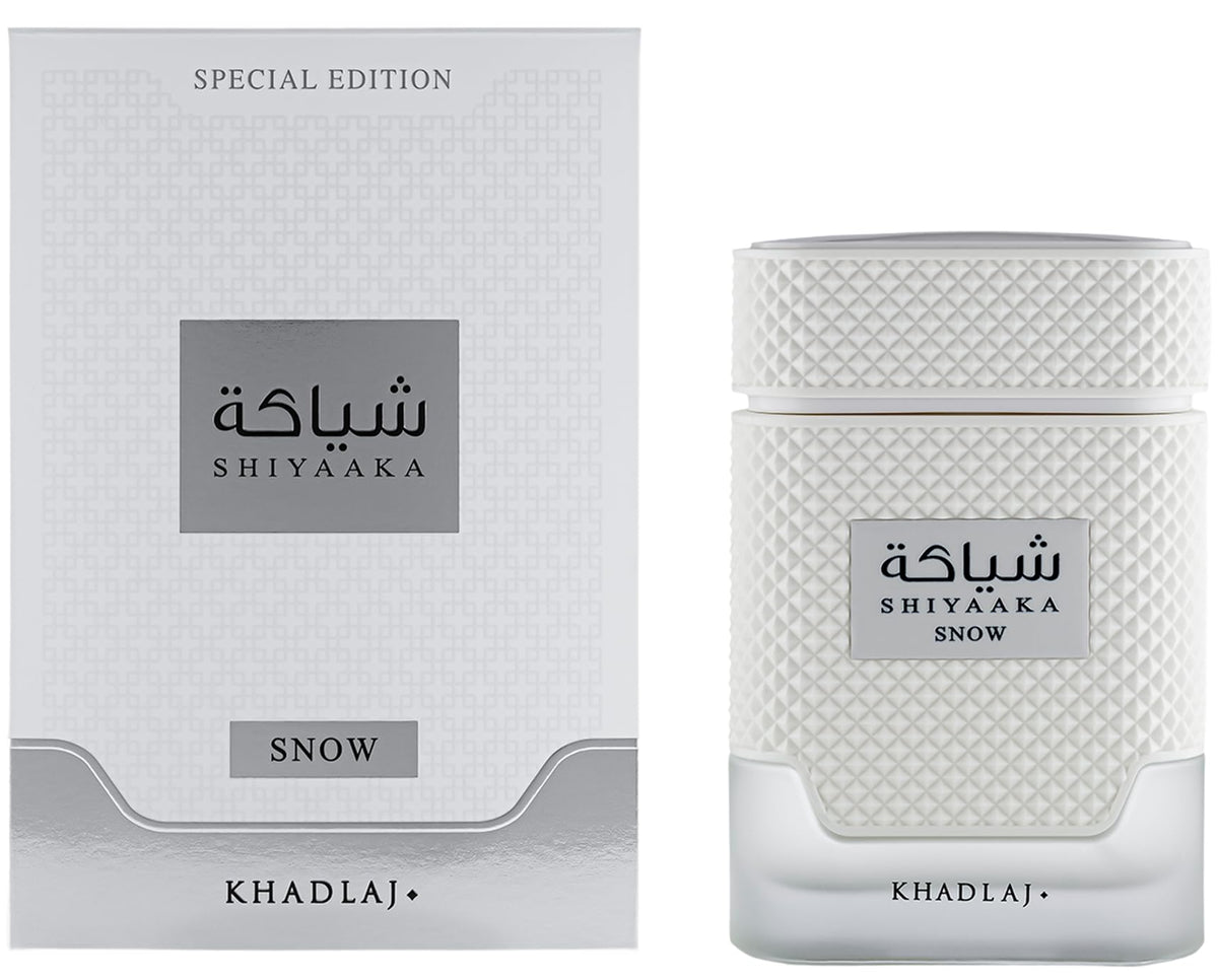 Khadlaj Shiyaaka Snow fragrance bottle side view