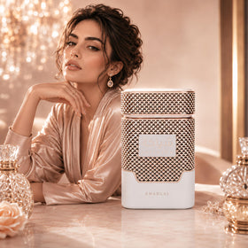 KHADLAJ Shiyaaka White Eau de Parfum bottle close-up