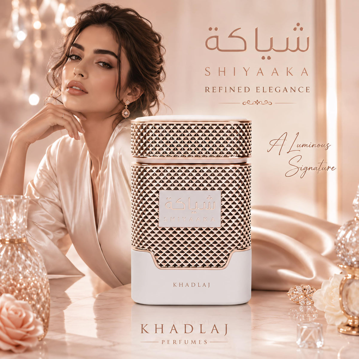 KHADLAJ Shiyaaka White Eau de Parfum lifestyle scene