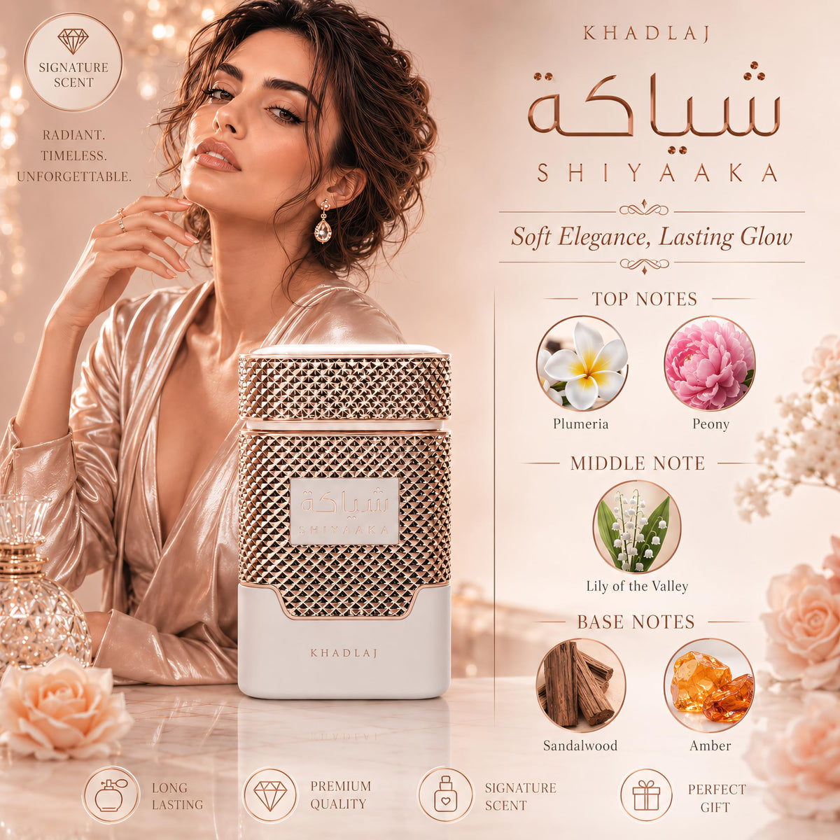 KHADLAJ Shiyaaka White Eau de Parfum packaging