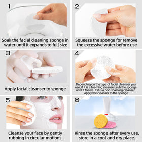 kickleen Compressed Facial Sponges pack dimensions