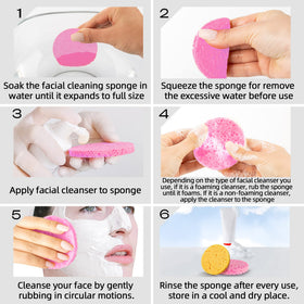 Kickleen compressed facial sponges stacked