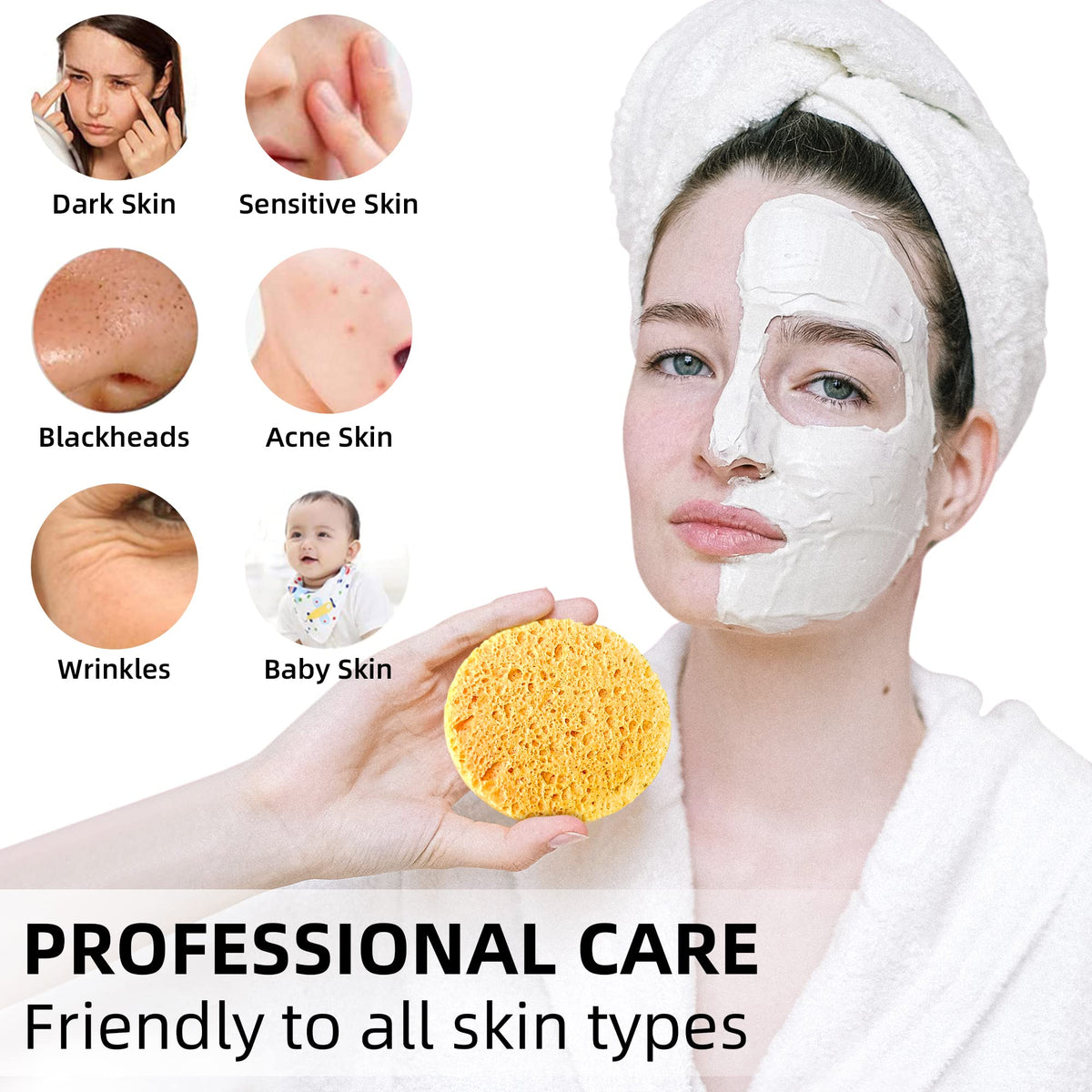 kickleen facial sponge close-up showing texture