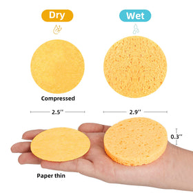 kickleen facial sponge in hand for usage