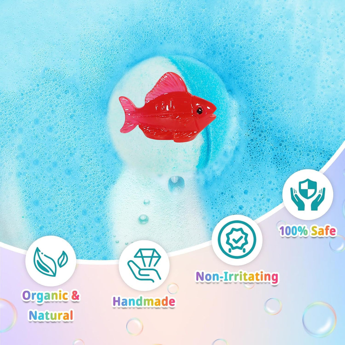 Kids enjoying a bubble bath with JOFEI bath bombs