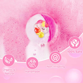 Kids enjoying bath time with JOFEI bath bombs and toys