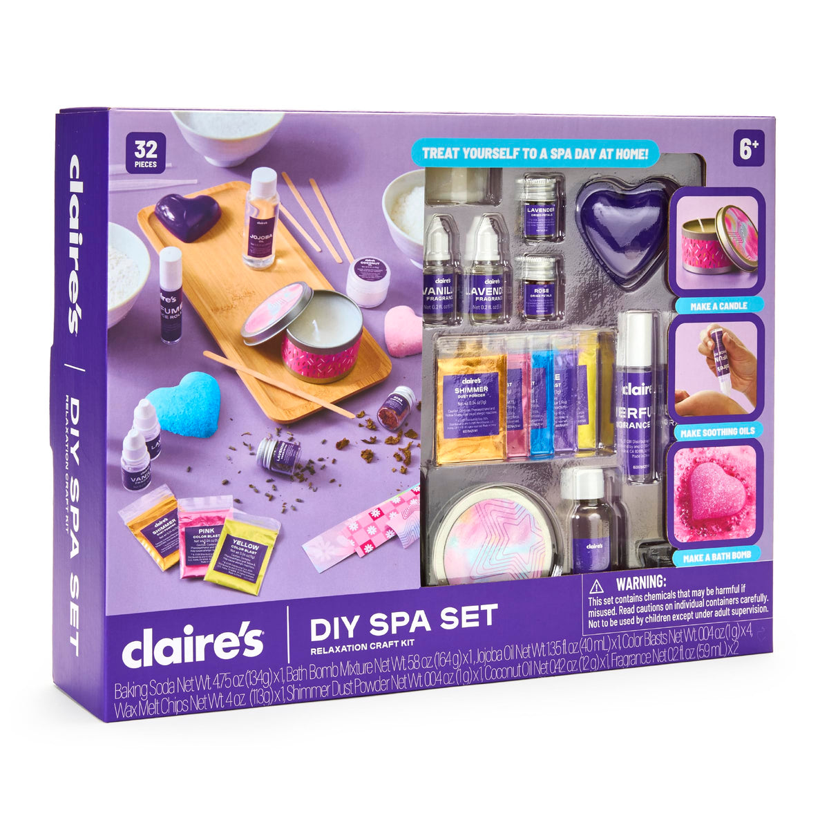 Kids enjoying the Claire's DIY Bath Bomb & Candle Making Set