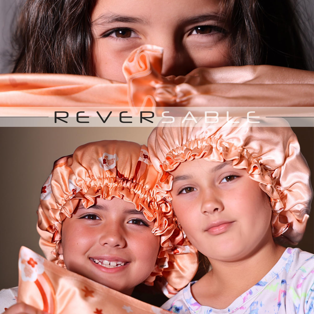 Kids Silk Sleep Bonnet in a lifestyle setting