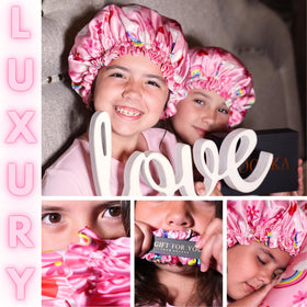 Kids Silk Sleep Bonnet in packaging