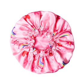 Kids Silk Sleep Bonnet showing double-layered silk texture