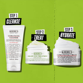 Kiehl's Avocado Eye with a beauty routine setup