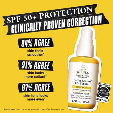 Kiehl's Better Screen UV Serum SPF 50+ bottle side view
