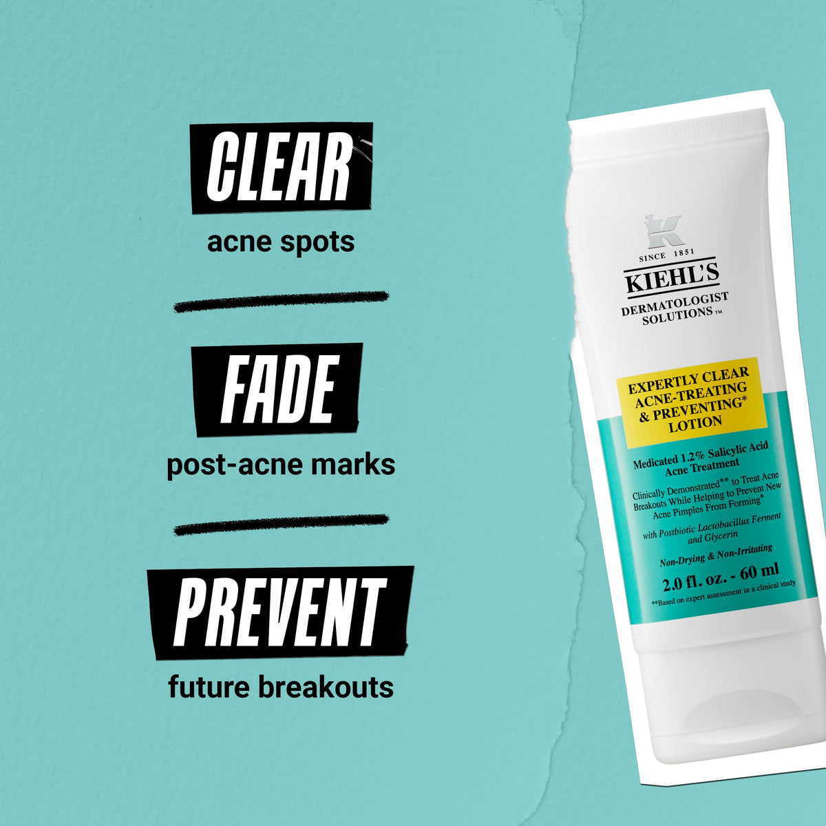 Kiehl's Expertly Clear Moisturizer 2 fl oz with packaging