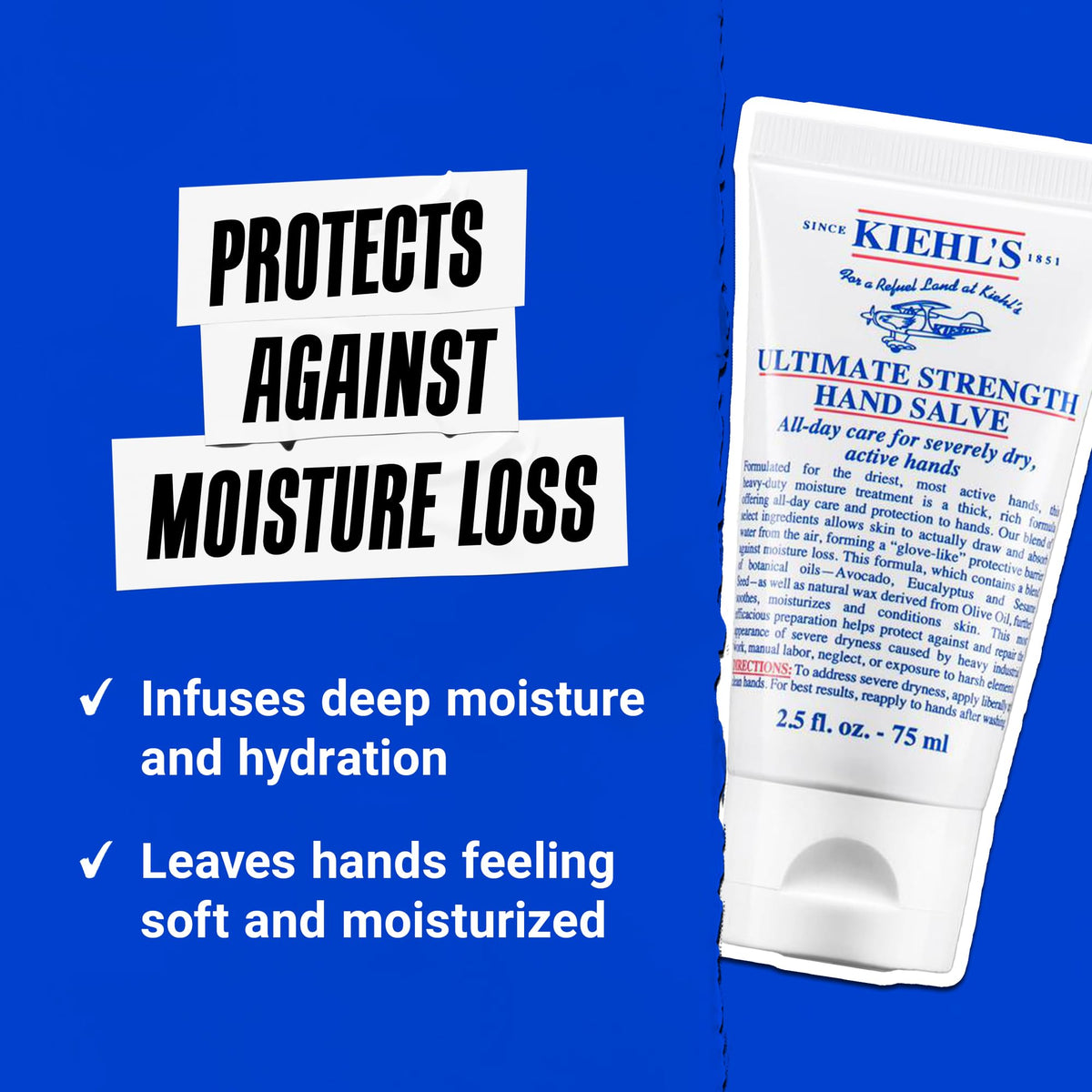 Kiehl's Ultimate Strength Hand Salve packaging side view