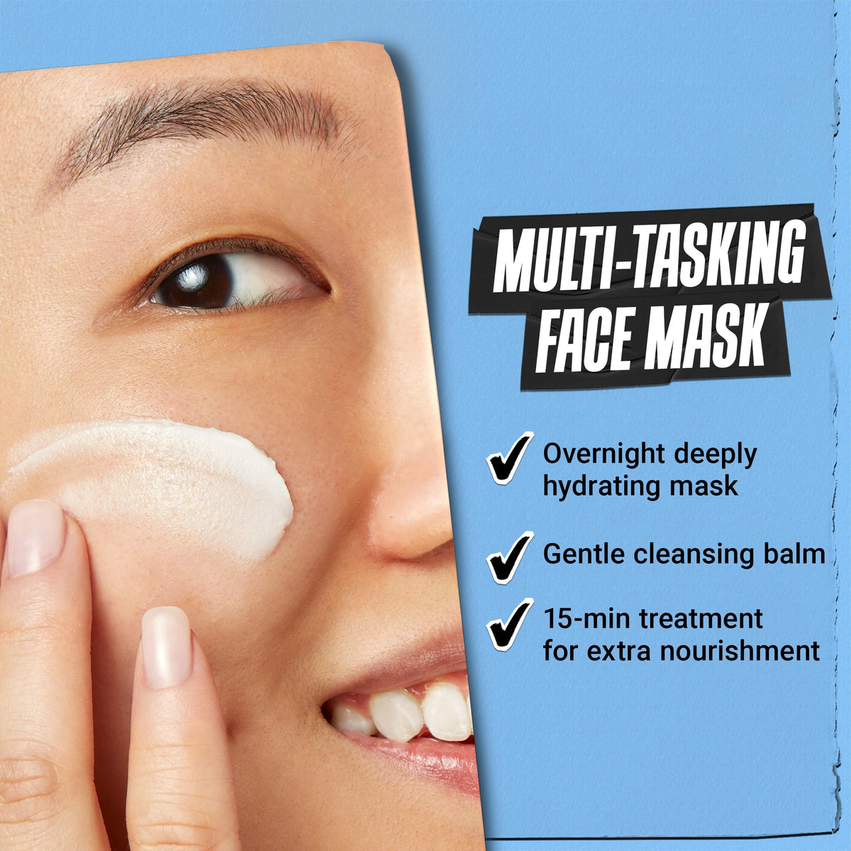 Kiehl's Ultra Facial Overnight Face Mask application on skin