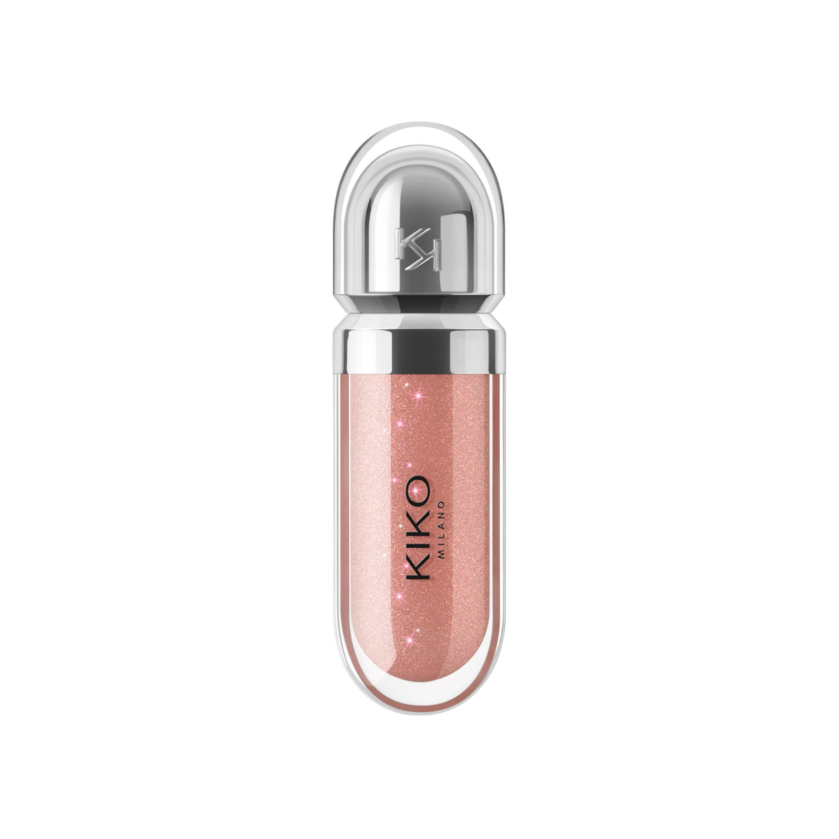 Kiko Milano 3D Hydra Lip Gloss 20 Chestnut applicator close-up
