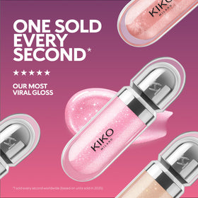 Kiko Milano 3D Hydra Lip Gloss 31 Pearly Shell on model