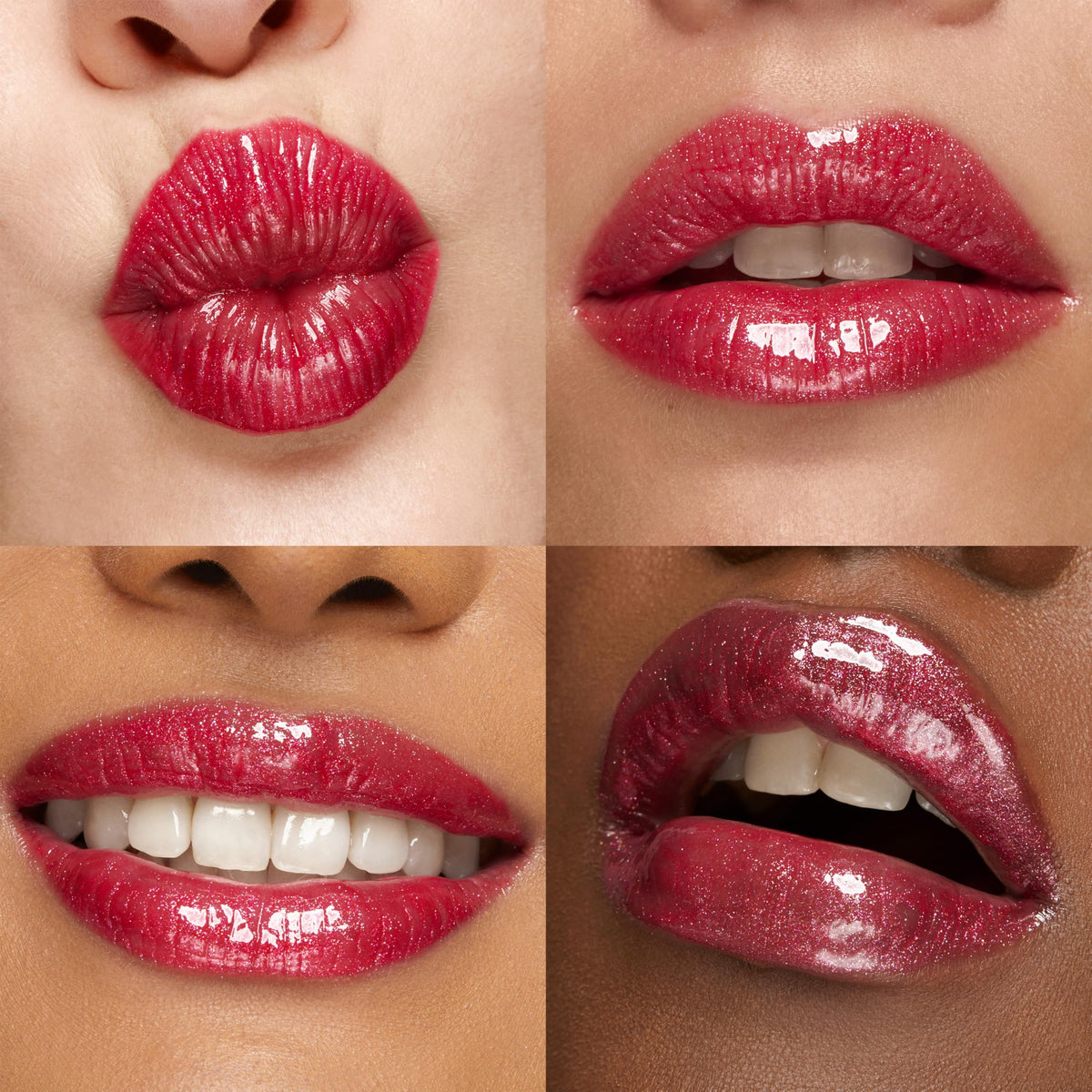 Kiko Milano 3D Hydra Lip Gloss Sparkling Strawberry swatch on skin