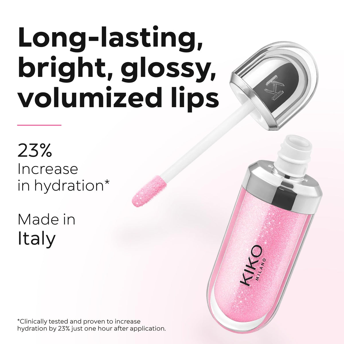 Kiko Milano 3D Hydra Lipgloss 17 applied on lips
