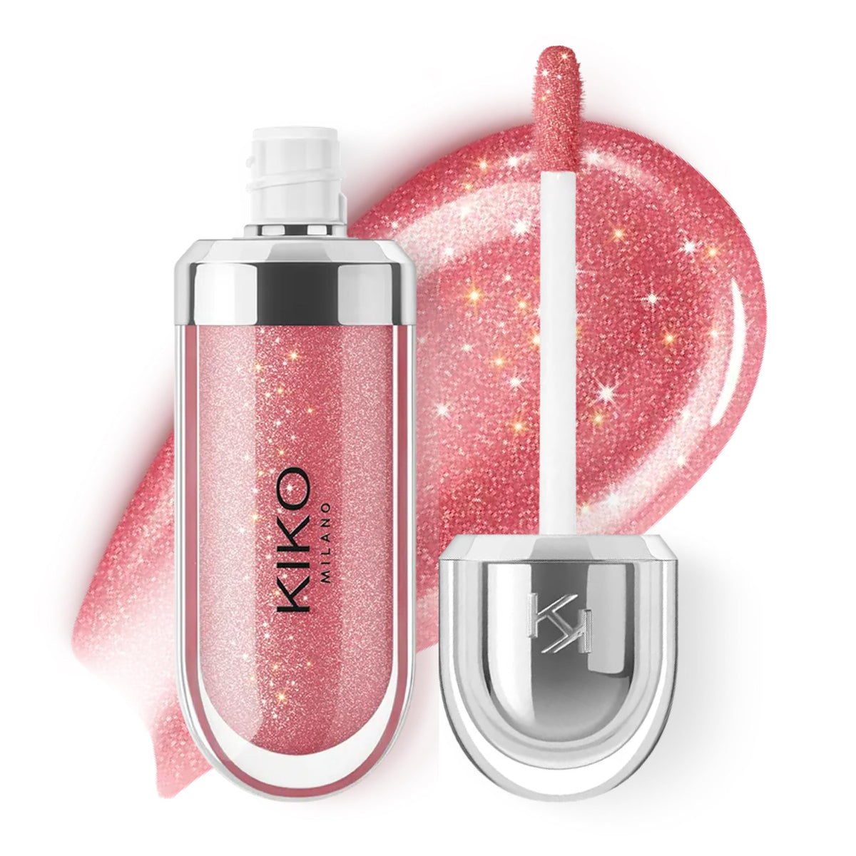 Kiko Milano 3D Hydra Lipgloss 17 front view with metallic cap