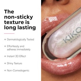 Kiko Milano 3D Hydra Lipgloss 17 in soft texture swatch