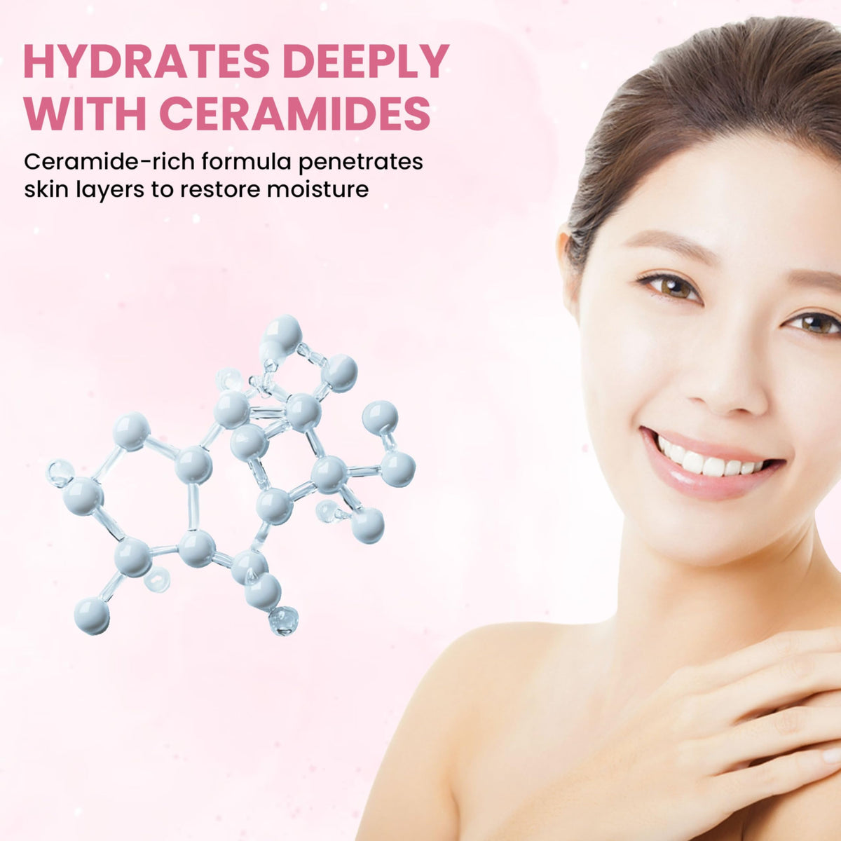 Kikumasamune lotion application on dry skin