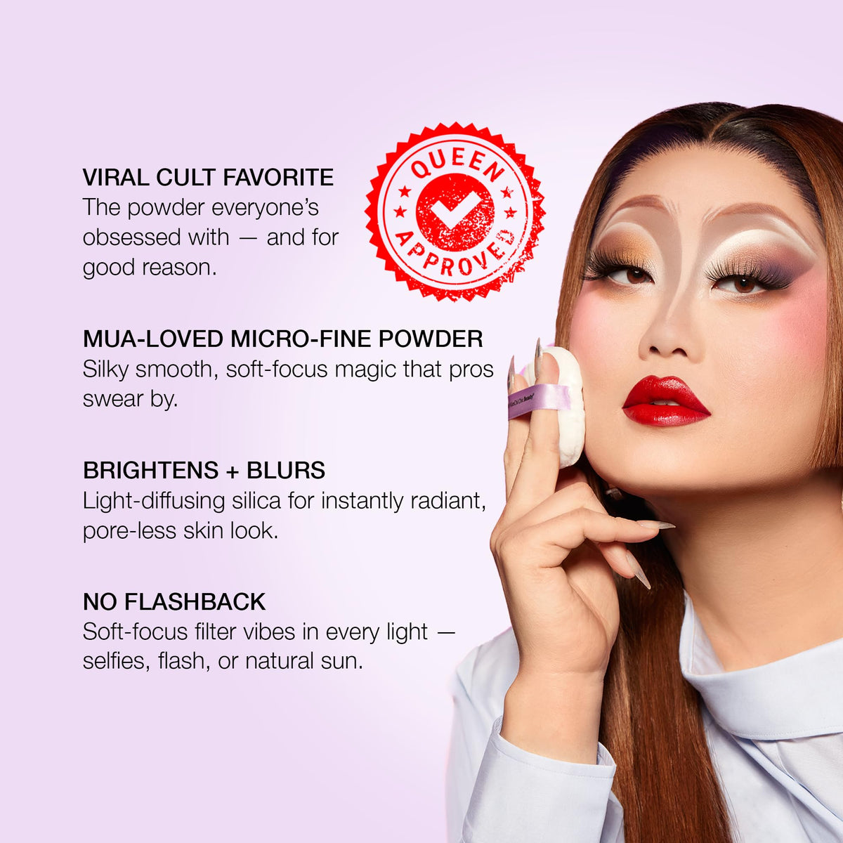 Kimchi Chic Loose Setting Powder 30g in makeup bag
