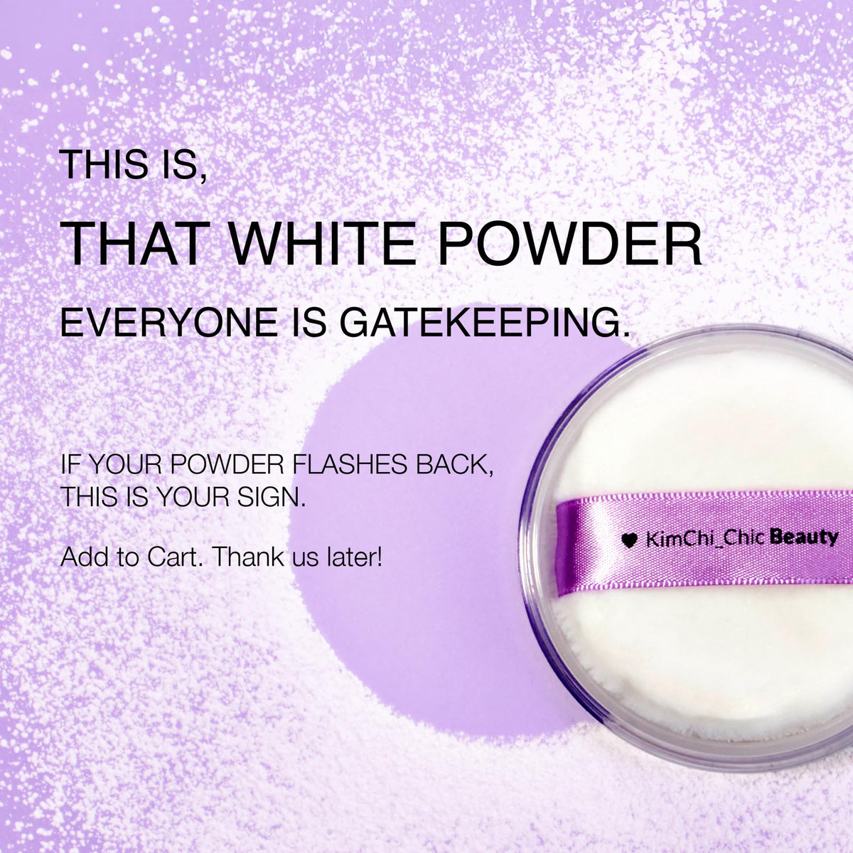 Kimchi Chic Loose Setting Powder application on skin