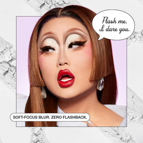 Kimchi Chic Loose Setting Powder on makeup vanity