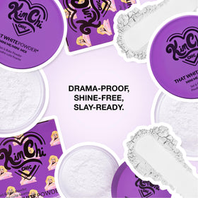 Kimchi Chic Loose Setting Powder with makeup tools