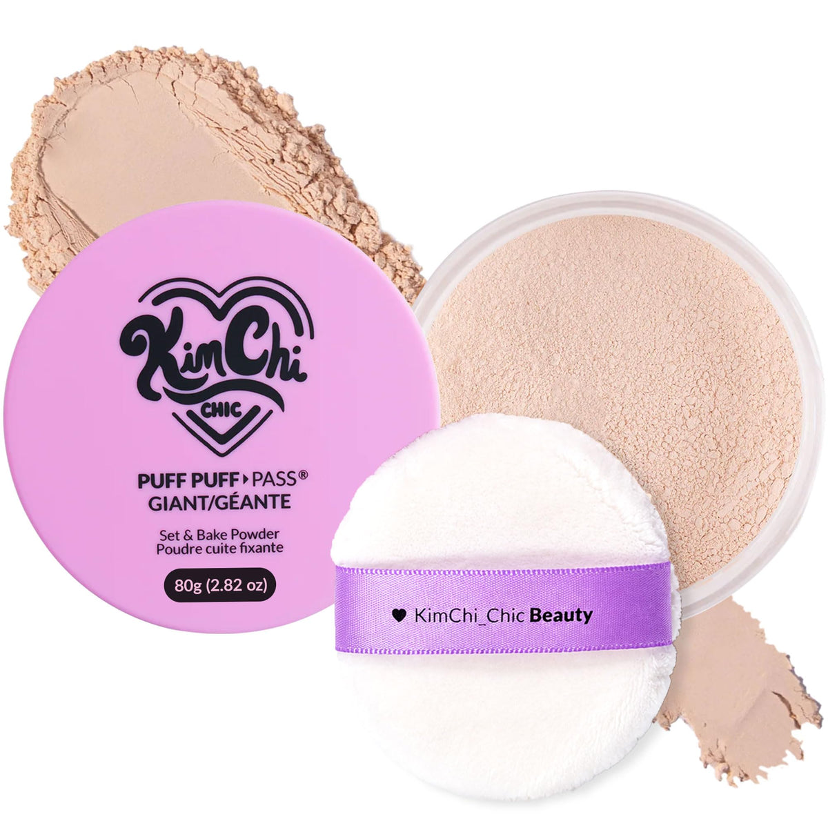 Kimchi Chic Puff Puff Pass Loose Setting Powder 80g front view