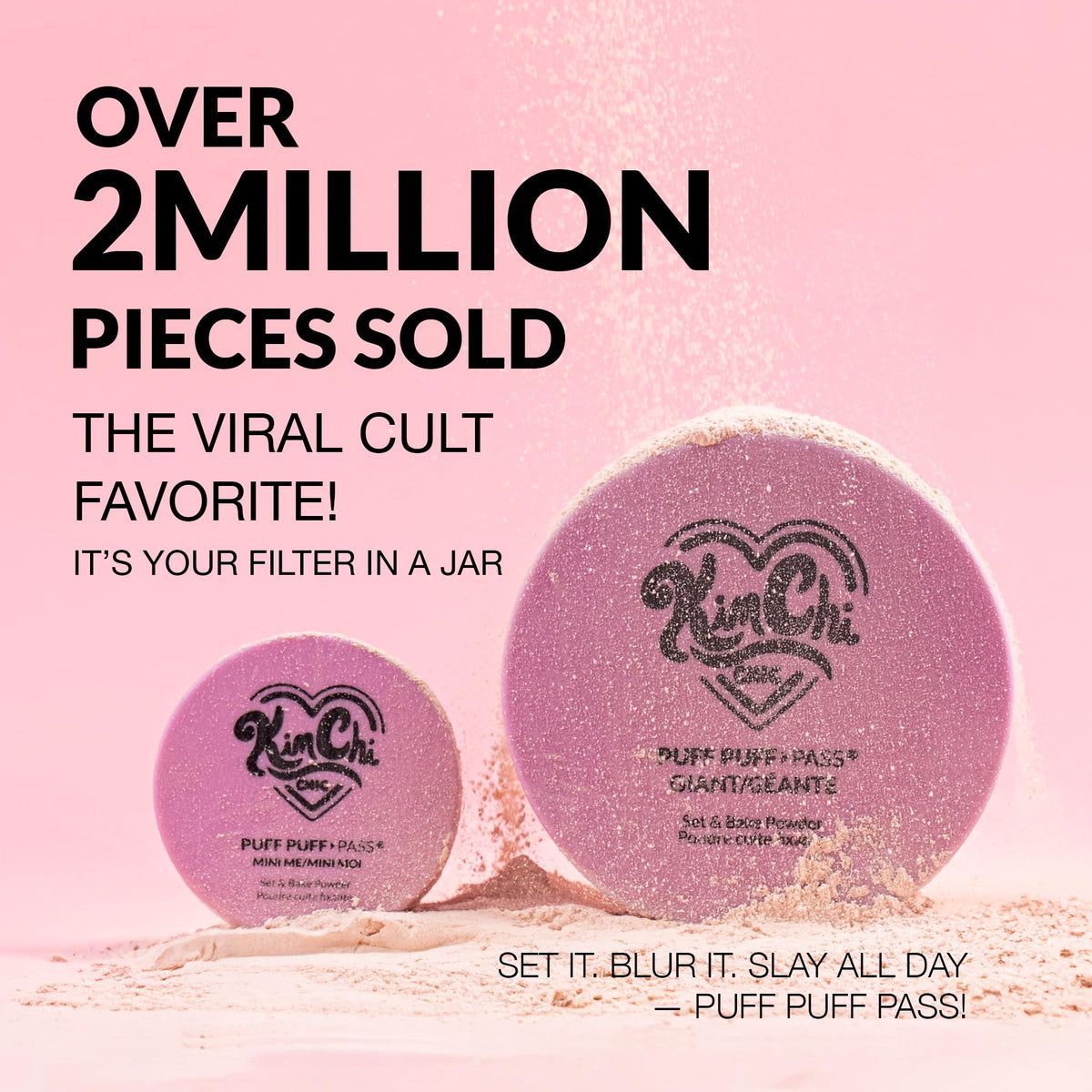 Kimchi Chic Puff Puff Pass Loose Setting Powder texture close-up