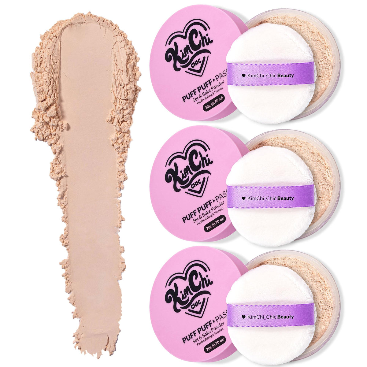 Kimchi Chic Puff Puff Pass Setting Powder 3-pack front view