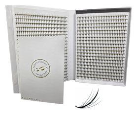 Kimeyelashes 1200 Wispy Premade Fans box front view
