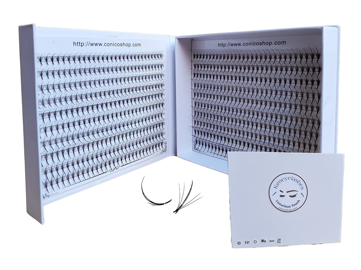 Kimeyelashes 600 Wispy Premade Fans box front view