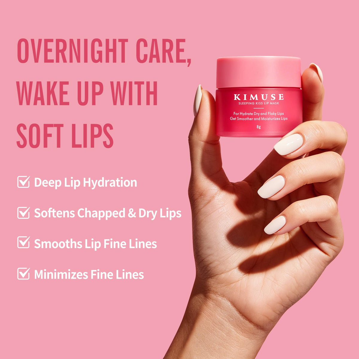 KIMUSE lip mask showing smooth texture