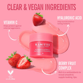 KIMUSE Overnight Lip Mask 4-Pack with berry waxes