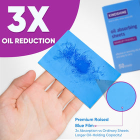 kindshine Oil Absorbing Sheets being used on face