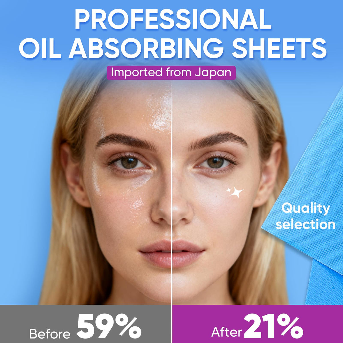 kindshine Oil Absorbing Sheets close-up of sheets