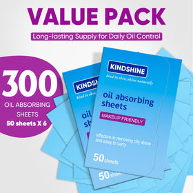 kindshine Oil Absorbing Sheets with makeup products