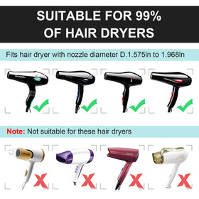 KingKam Hair Diffuser attached to hair dryer