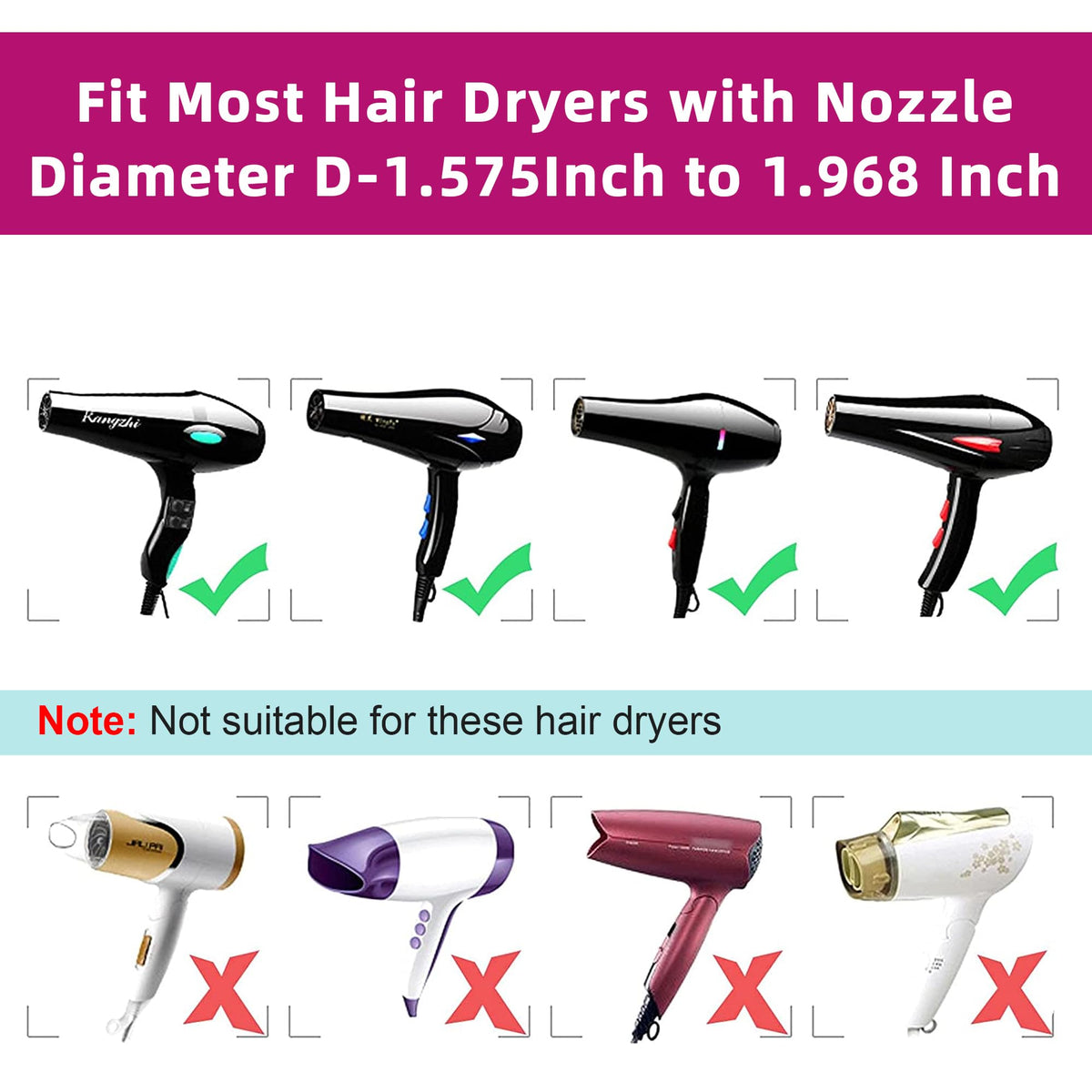 KingKam Hair Diffuser placed next to a hair dryer