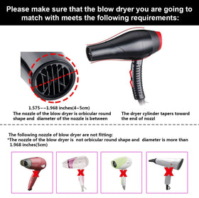 KingKam Hair Diffuser showing nozzle compatibility