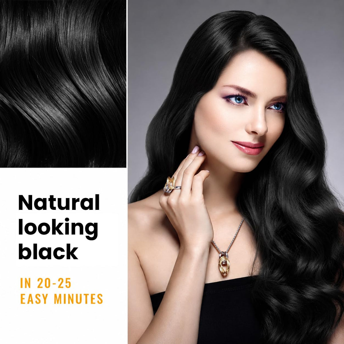 Kingming Black Hair Dye Shampoo application process