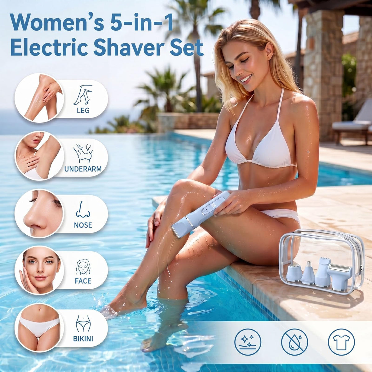 KINGTEE Bikini Trimmer showing USB charging port
